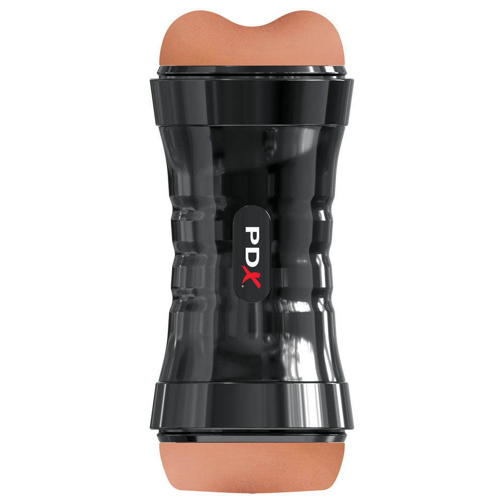 PDX Wet Pussies Super Flip-A-Pussy Over - Brown - Brown Dual Ended Stroker (Vagina & Ass) - RD446-29