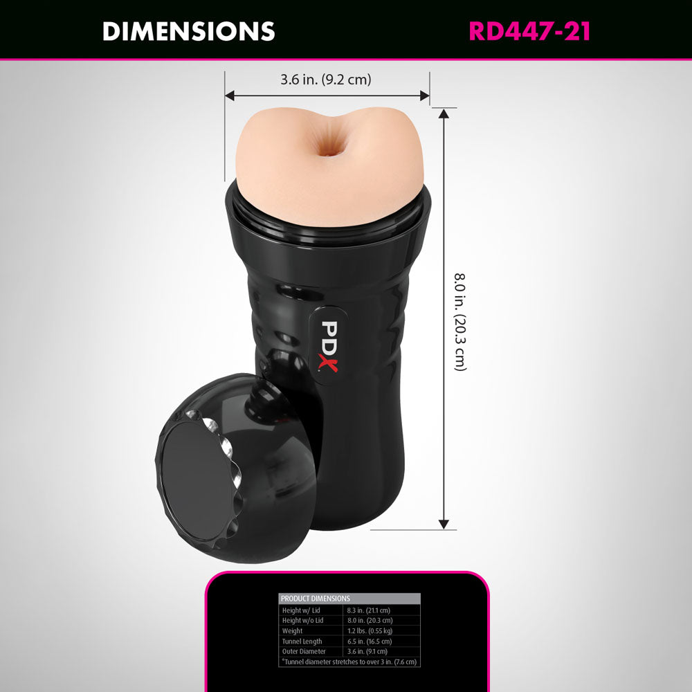 PDX Wet Bussies Super Bangin Butt - Light - Flesh Anal Stroker - RD447-21