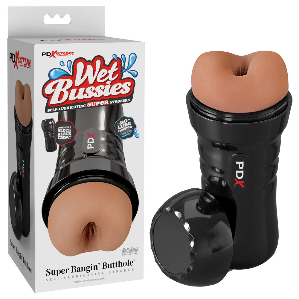 PDX Wet Bussies Super Bangin Butt - Brown - Brown Anal Stroker - RD447-29