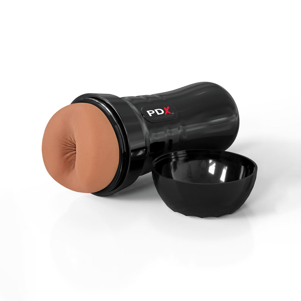 PDX Wet Bussies Super Bangin Butt - Brown - Brown Anal Stroker - RD447-29