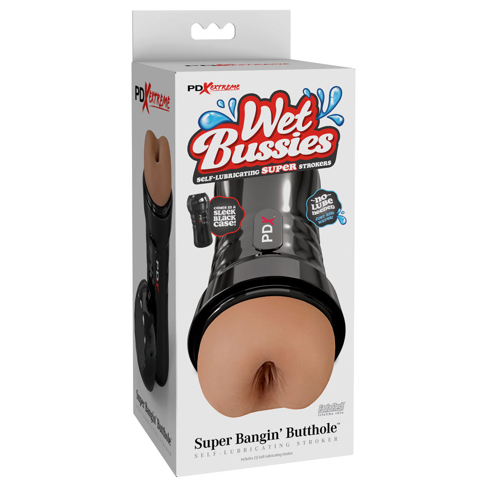 PDX Wet Bussies Super Bangin Butt - Brown - Brown Anal Stroker - RD447-29