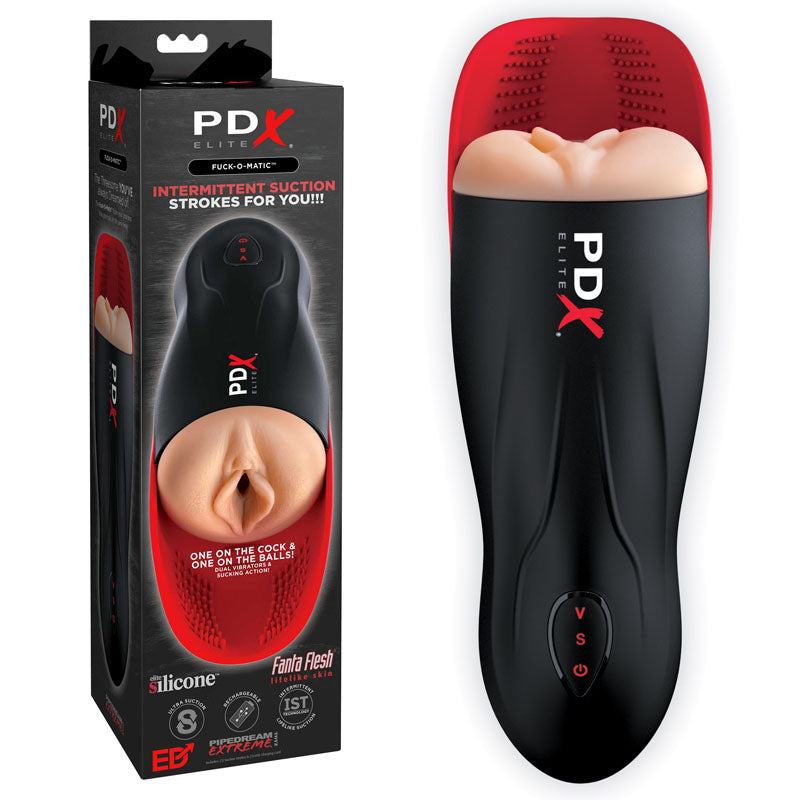 Pipedream Extreme Toys Elite Fuck-O-Matic - USB Rechargeable Sucking Masturbator - RD540