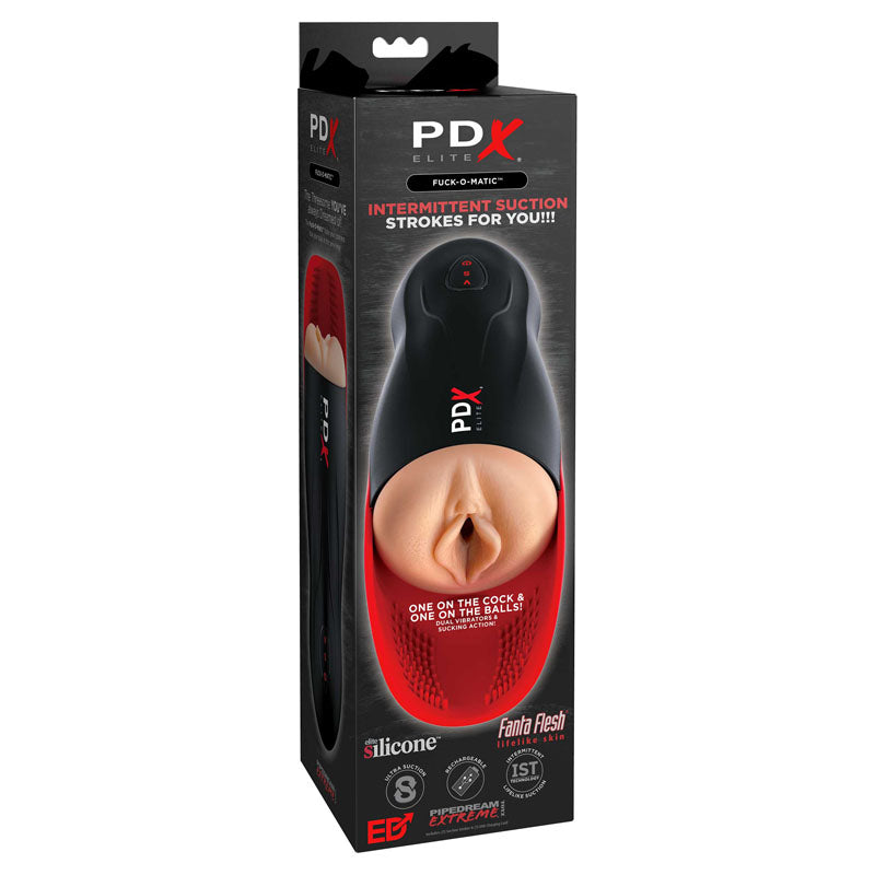 Pipedream Extreme Toys Elite Fuck-O-Matic - USB Rechargeable Sucking Masturbator - RD540