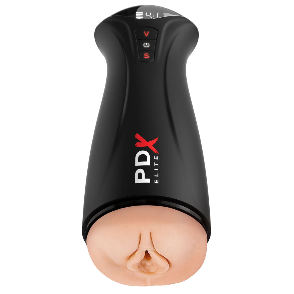 PDX Elite Fuck-Gasm - Flesh - USB Rechargeable Sucking & Vibrating Auto Stroker - RD551-21