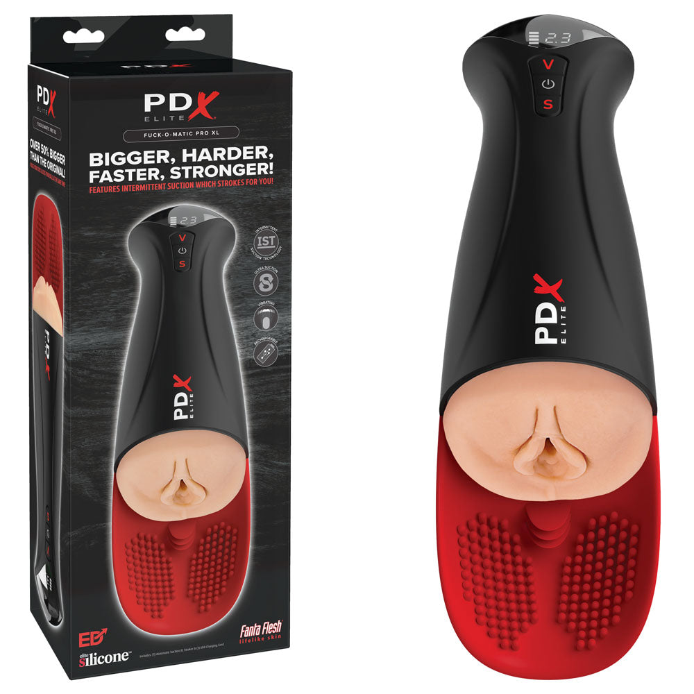 PDX Elite Fap-O-Matic Pro XL - Light - Flesh USB Rechargeable Auto Stroker - RD552-21