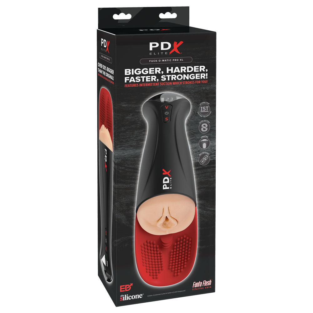PDX Elite Fap-O-Matic Pro XL - Light - Flesh USB Rechargeable Auto Stroker - RD552-21