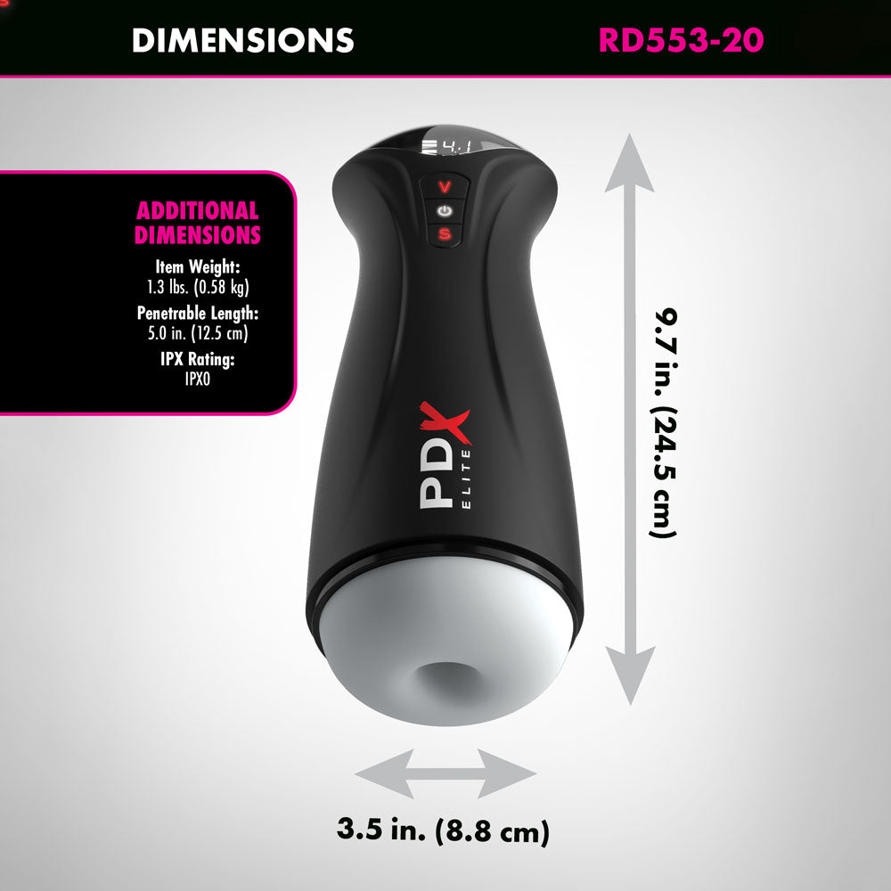 PDX Elite Fuck-Gasm - Flesh - USB Rechargeable Sucking & Vibrating Auto Stroker - RD553-20