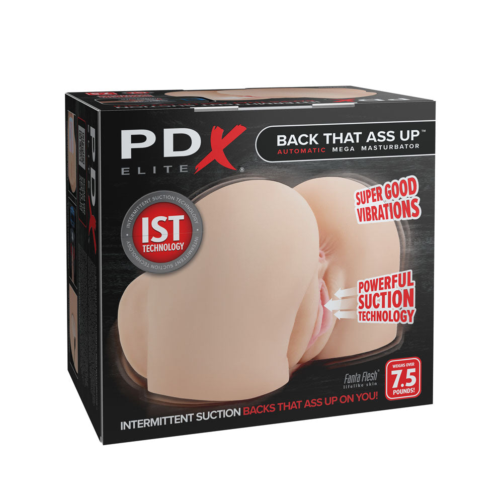 PDX Elite Back That Ass Up - Flesh - Flesh USB Rechargeable Auto Mega Masturbator - RD631-21