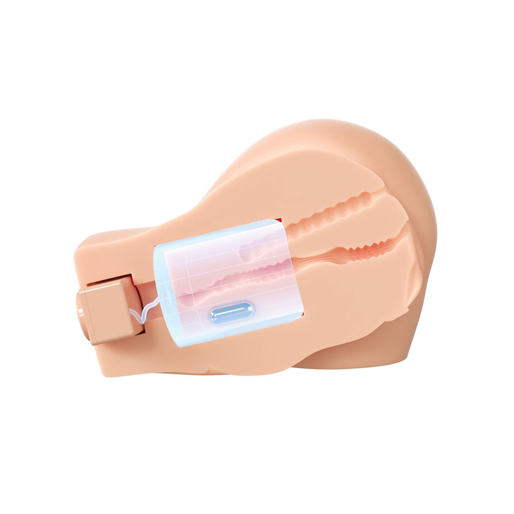 PDX Elite Back That Ass Up - Flesh - Flesh USB Rechargeable Auto Mega Masturbator - RD631-21