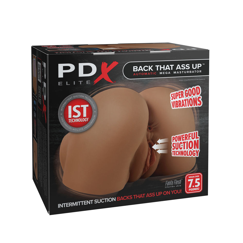 PDX Elite Back That Ass Up - Brown - Brown USB Rechargeable Auto Mega Masturbator - RD631-29