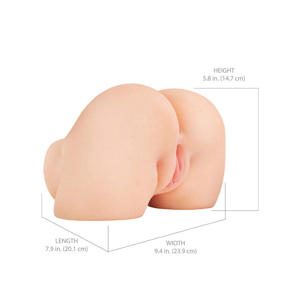 PDX Elite Shake That Ass - Flesh - Flesh USB Rechargeable Vibrating Mega Masturbator - RD632-21