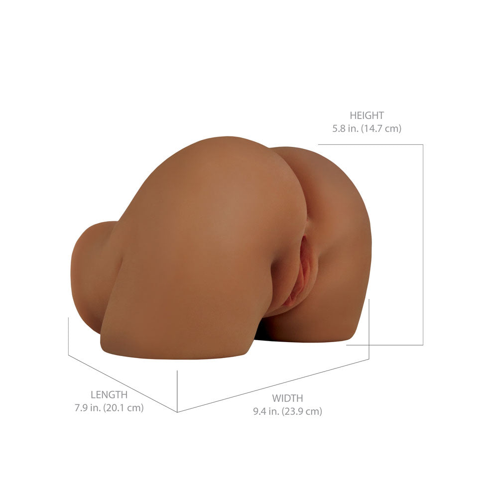 PDX Elite Shake That Ass - Brown - Brown USB Rechargeable Vibrating Mega Masturbator - RD632-29