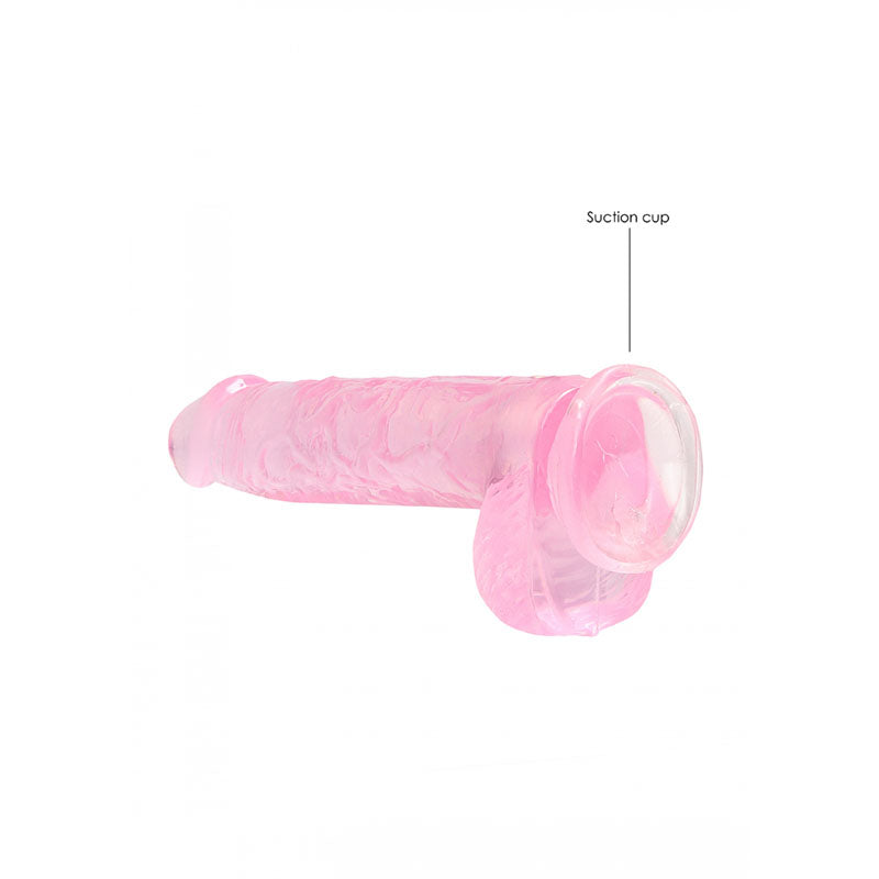 REALROCK 6'' Realistic Dildo With Balls - Pink 15.2 cm Dong - REA090PNK