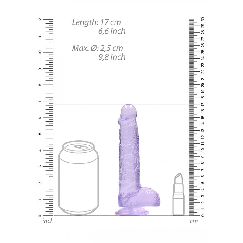 REALROCK 6'' Realistic Dildo With Balls - Purple 15.2 cm Dong - REA090PUR