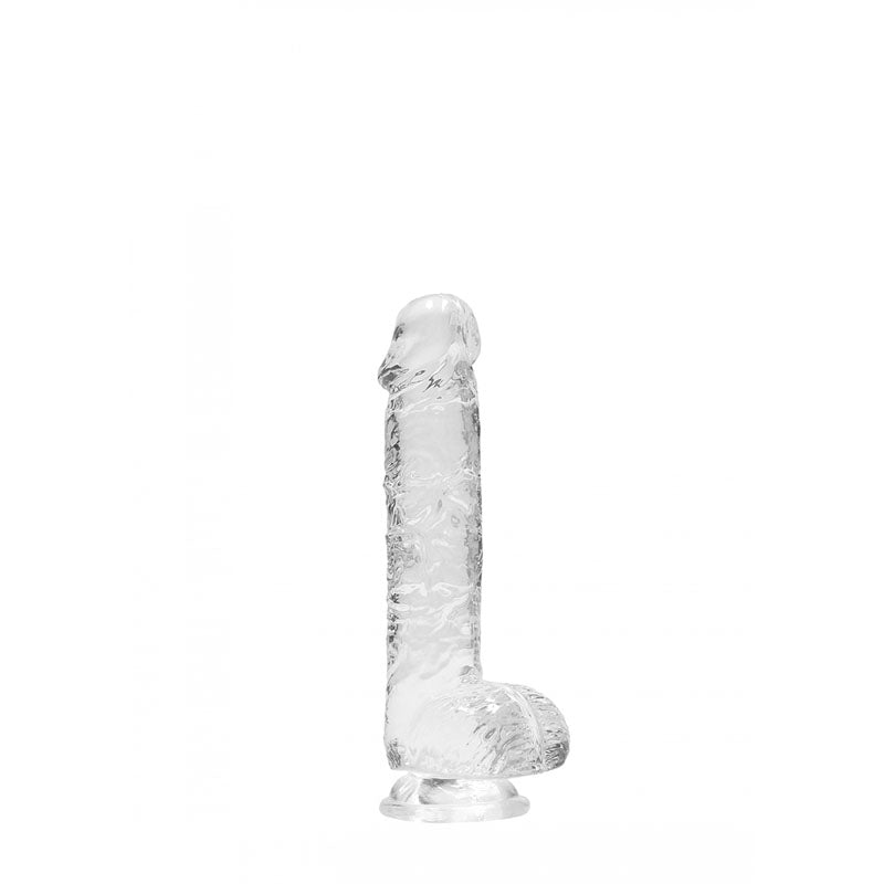 REALROCK 6'' Realistic Dildo With Balls - Clear 15.2 cm Dong - REA090TRA