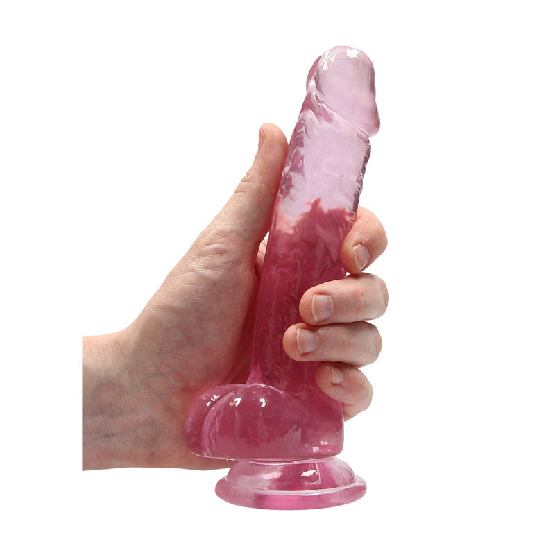 REALROCK 7'' Realistic Dildo With Balls - Pink 17.8 cm Dong - REA091PNK