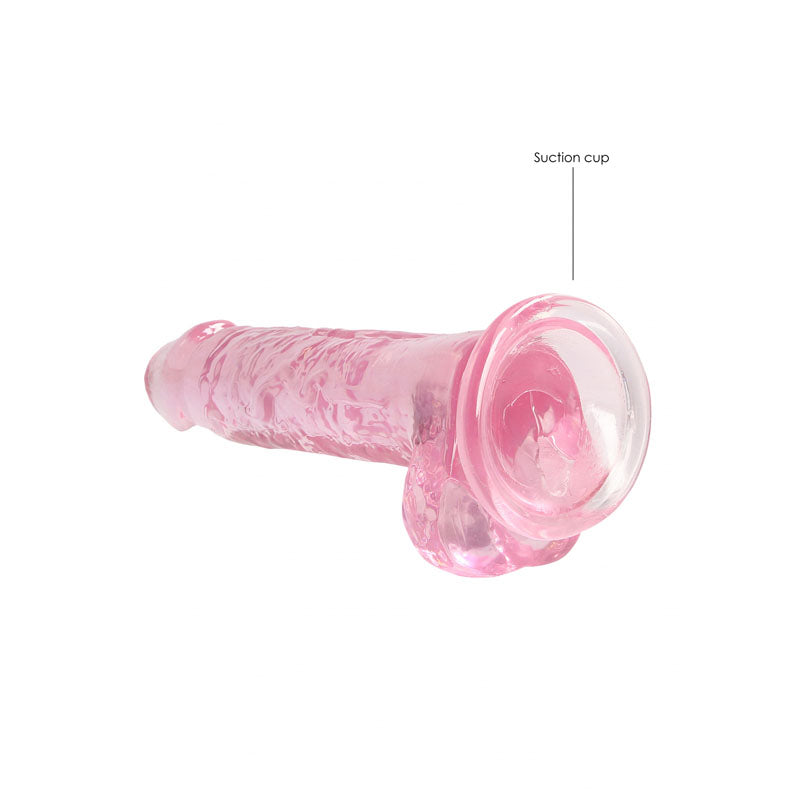 REALROCK 7'' Realistic Dildo With Balls - Pink 17.8 cm Dong - REA091PNK