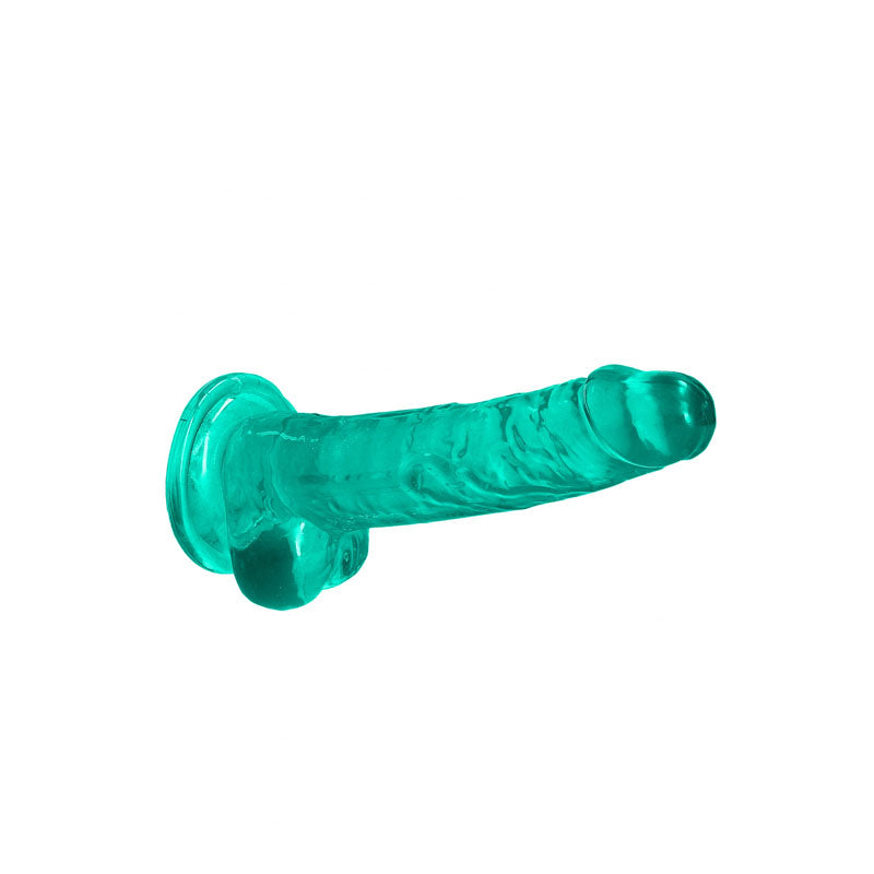 REALROCK 7'' Realistic Dildo With Balls - Turquoise 17.8 cm Dong - REA091TUR