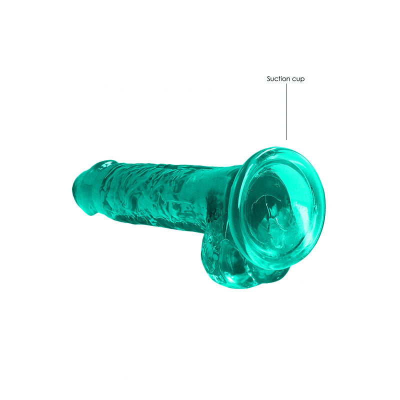 REALROCK 7'' Realistic Dildo With Balls - Turquoise 17.8 cm Dong - REA091TUR