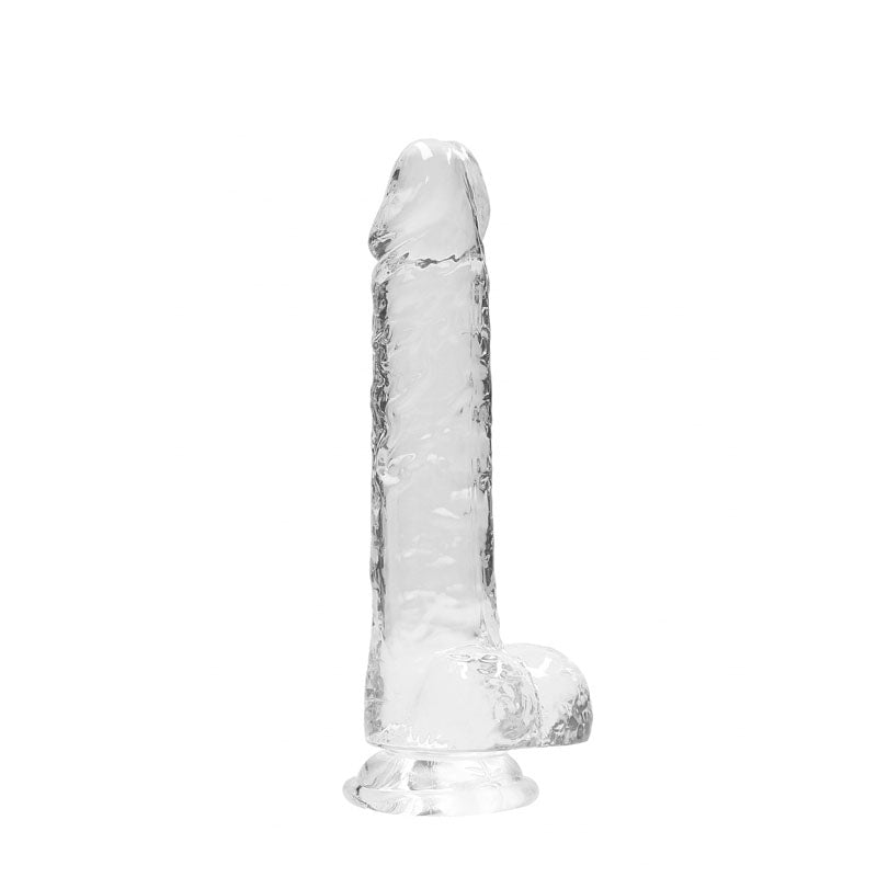REALROCK 8'' Realistic Dildo With Balls - Clear 20.3 cm Dong - REA092TRA