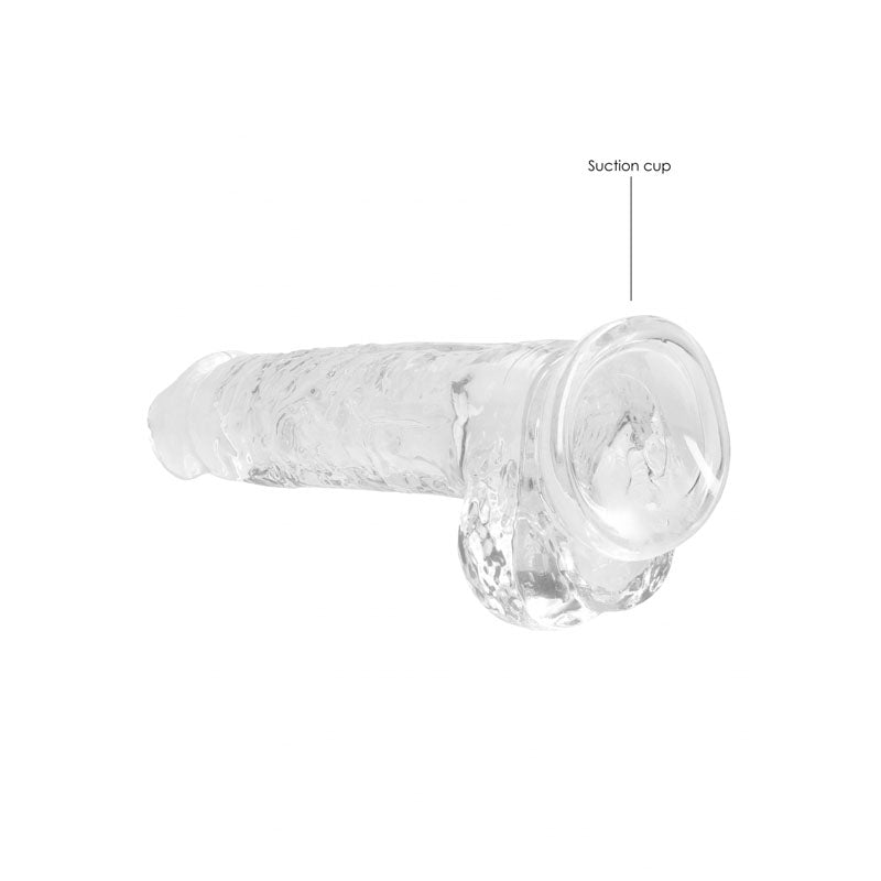 REALROCK 8'' Realistic Dildo With Balls - Clear 20.3 cm Dong - REA092TRA