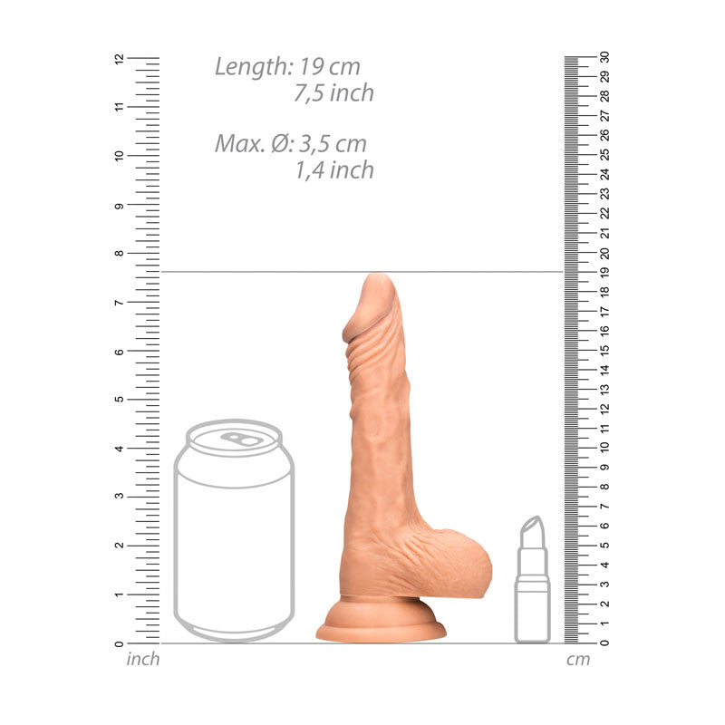 REALROCK 7'' Realistic Dildo With Balls - Flesh 17.8 cm Dong - REA094FLE