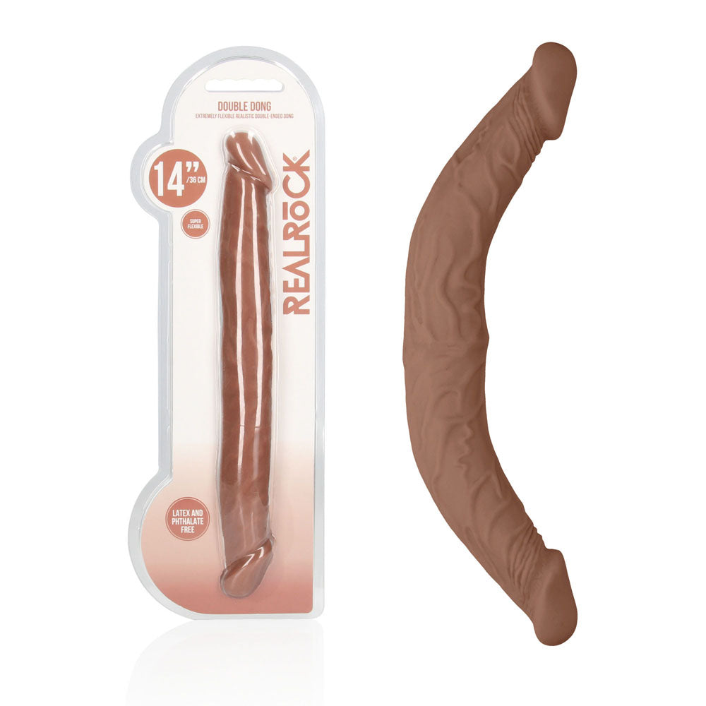 REALROCK 14'' Double Dildo - Tan 36 cm Double Dong - REA102TAN