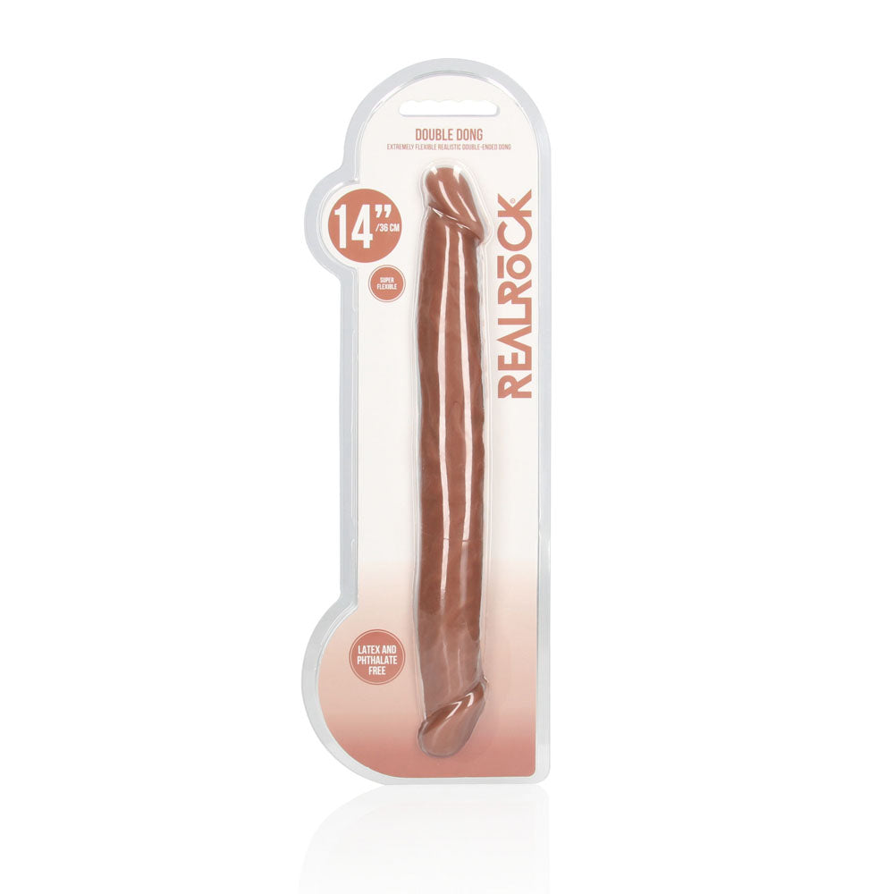 REALROCK 14'' Double Dildo - Tan 36 cm Double Dong - REA102TAN