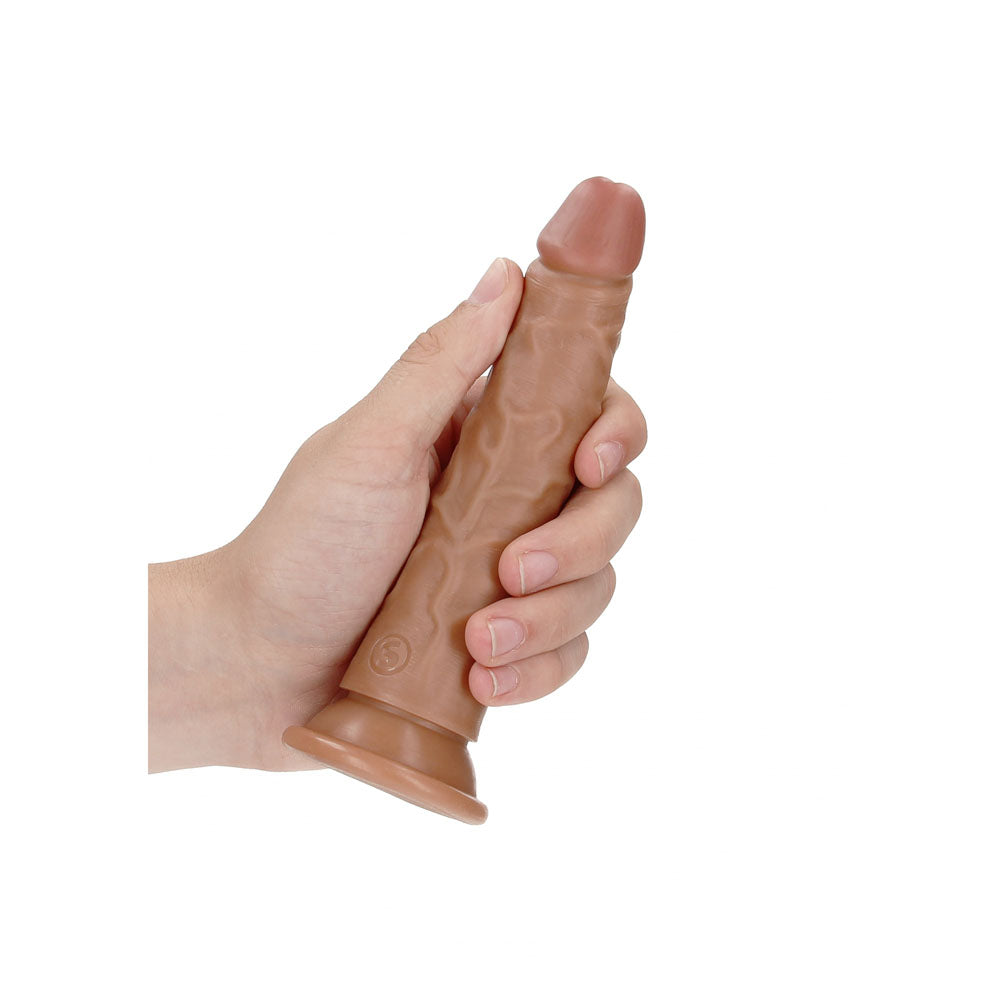 REALROCK Realistic Slim Dildo without Balls - 15.5 cm - Tan 15.5 cm (6'') Dong - REA113TAN