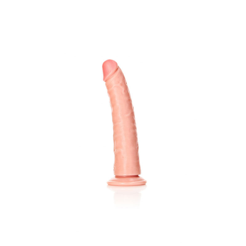 REALROCK Realistic Slim Dildo with Suction Cup - 18cm - Flesh 18 cm (7'') Dong - REA114FLE