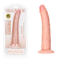 REALROCK Realistic Slim Dildo with Suction Cup - 20.5cm - Flesh 20.5 cm (8'') Dong - REA115FLE