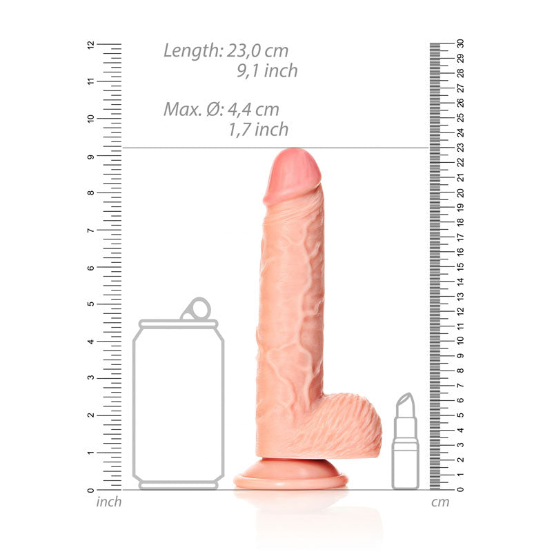 REALROCK Straight Realistic Dildo with Balls - 20.5 cm - Flesh 20.5 cm (8'') Dong - REA125FLE