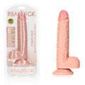 REALROCK Straight Realistic Dildo with Balls - 20.5 cm - Flesh 20.5 cm (8'') Dong - REA125FLE