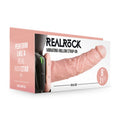 REALROCK Vibrating Hollow Strap-on - 20.5 cm Flesh - Flesh 20.5 cm Vibrating Hollow Strap-On - REA139FLE