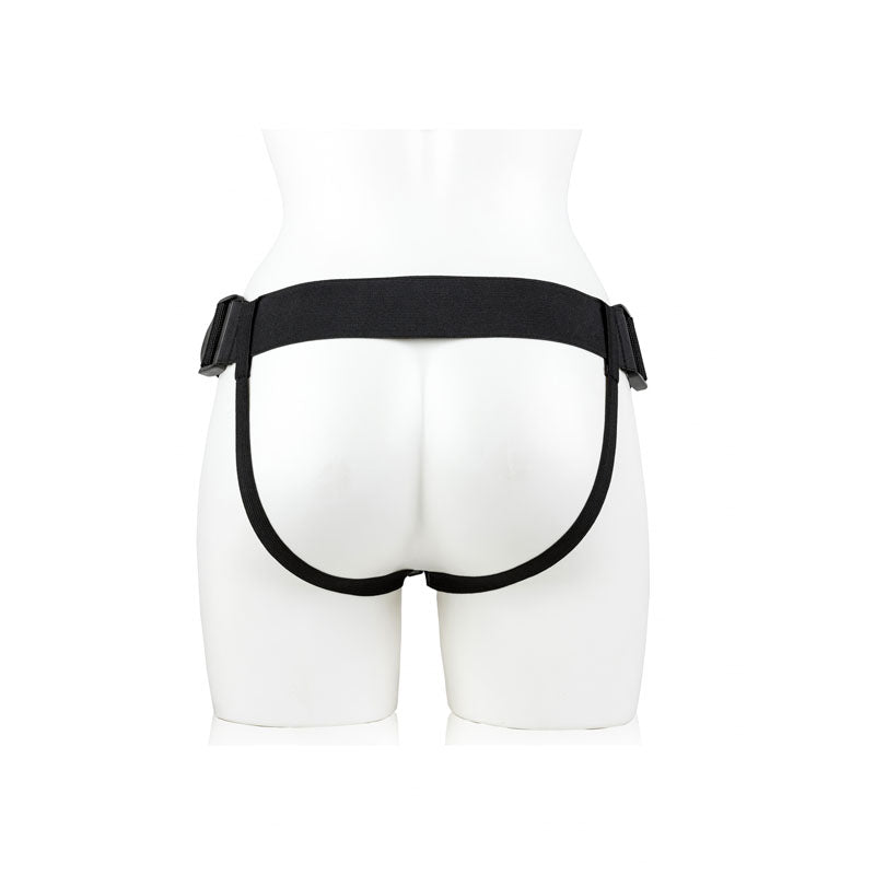 REALROCK Vibrating Hollow Strap-on - 20.5 cm Flesh - Flesh 20.5 cm Vibrating Hollow Strap-On - REA139FLE