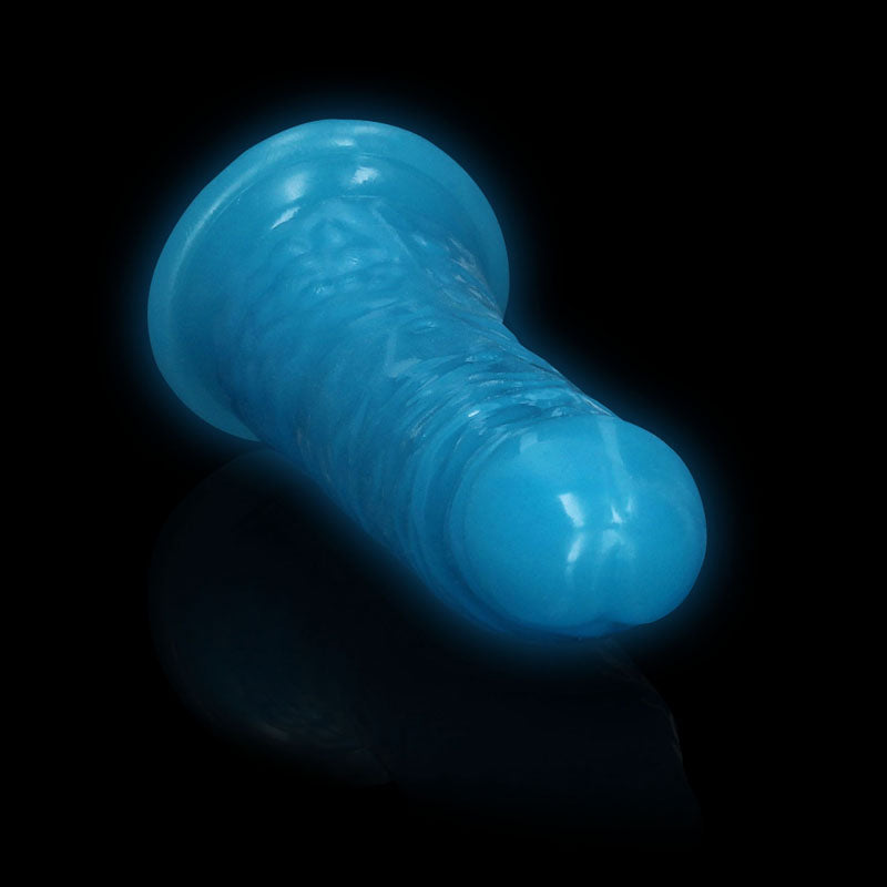 REALROCK 15.5 cm Slim Glow in the Dark Neon - Blue - Glow in Dark Blue 15.5 cm (6'') Dong - REA141GLOBLU