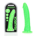 REALROCK 18 cm Slim Glow in the Dark Neon - Green - Glow in Dark Green 18 cm (7'') Dong - REA142GLOGRN
