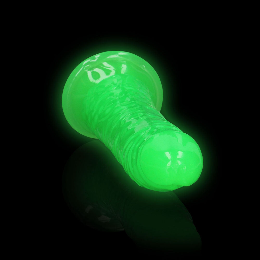 REALROCK 18 cm Slim Glow in the Dark Neon - Green - Glow in Dark Green 18 cm (7'') Dong - REA142GLOGRN