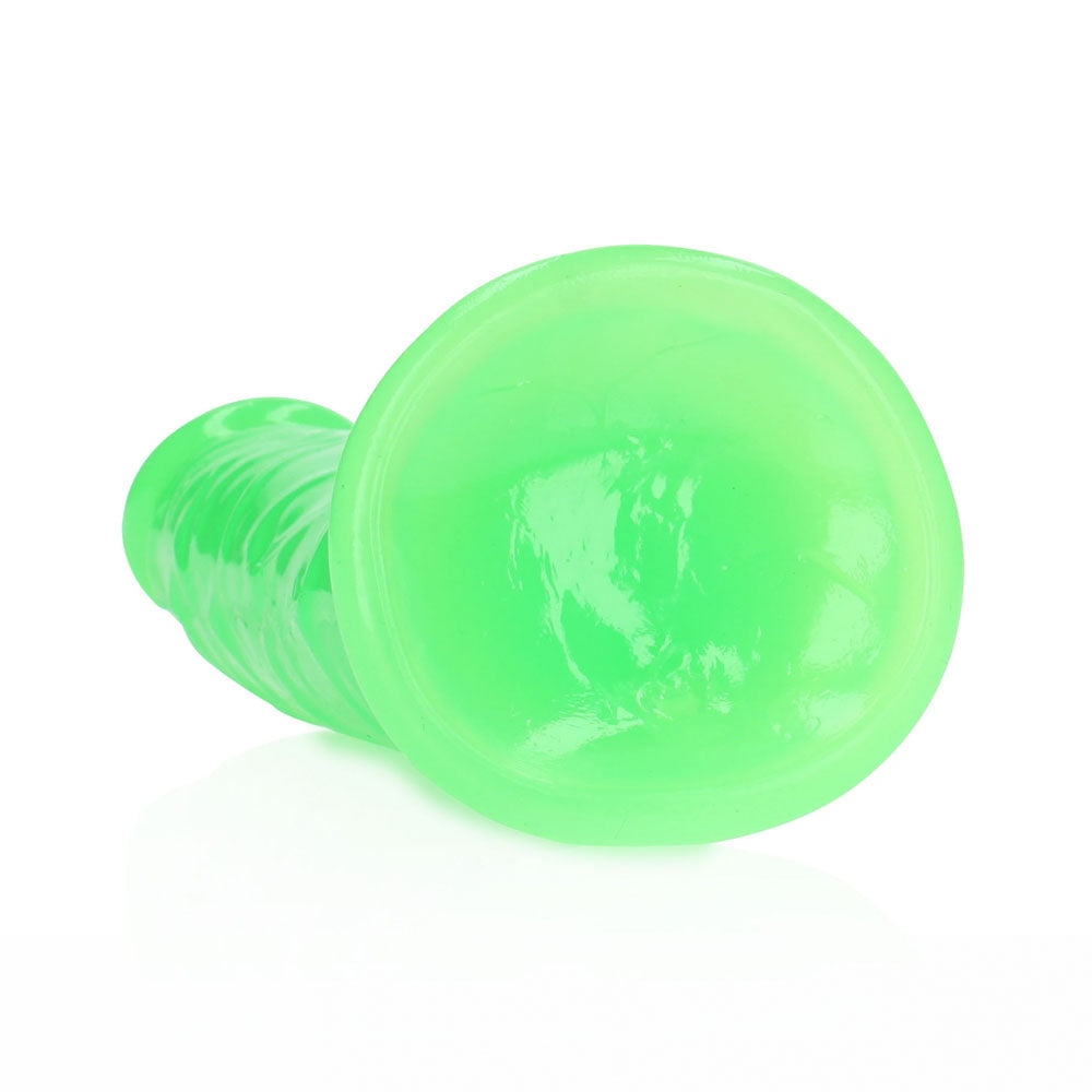 REALROCK 18 cm Slim Glow in the Dark Neon - Green - Glow in Dark Green 18 cm (7'') Dong - REA142GLOGRN