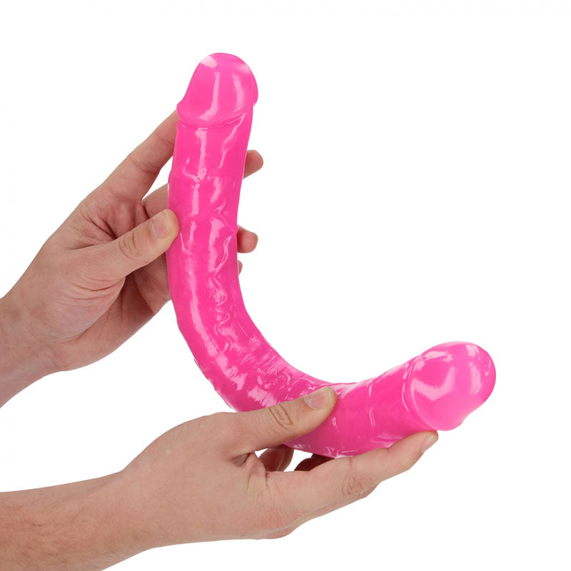 REALROCK 38 cm Double Dong Glow - Pink - Pink 38 cm (15'') Double Dong - REA149GLOPNK
