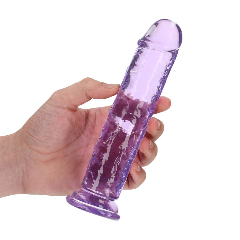 REALROCK 18 cm Straight Dildo - Purple - Purple 18 cm (7'') Dong - REA152PUR