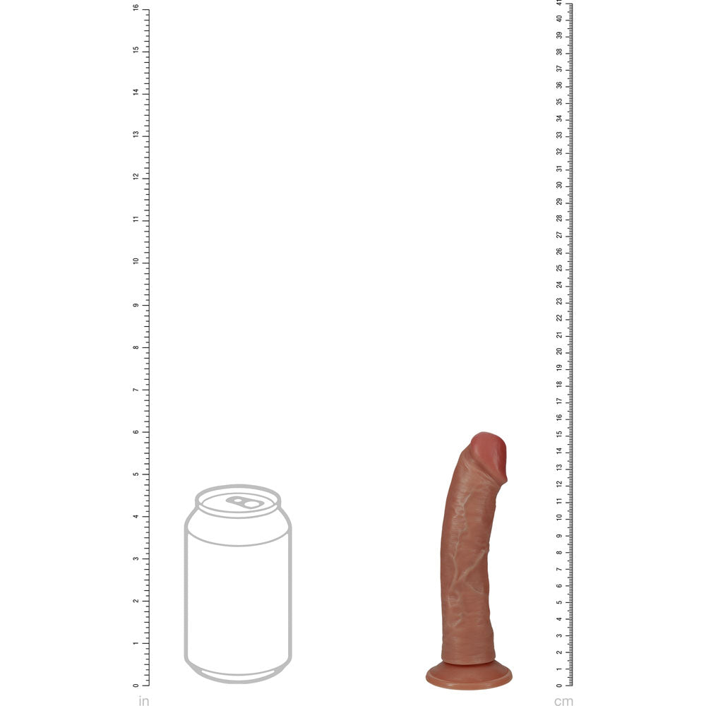 REALROCK 15cm Vibrating Cock - Tan - Tan 15.2 cm (6'') USB Rechargeable Vibrating Dong - REA187TAN