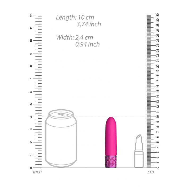 ROYAL GEMS Imperial - Silicone Rechargeable Bullet - Pink 10 cm USB Rechargeable Bullet - ROY010PNK