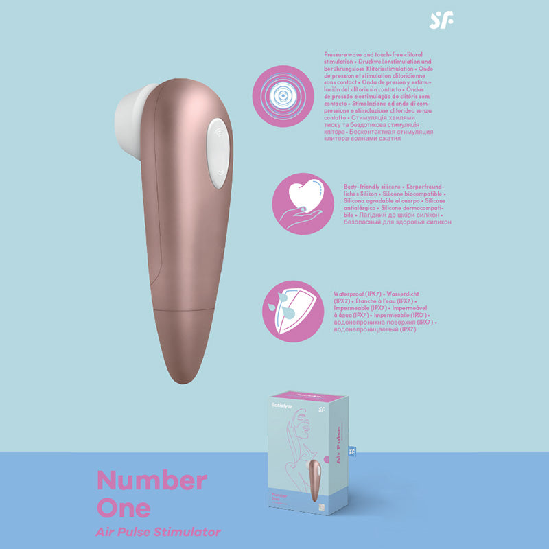 Satisfyer Number 1 - Rose Gold Touch-Free Clitoral Stimulator - SAT1