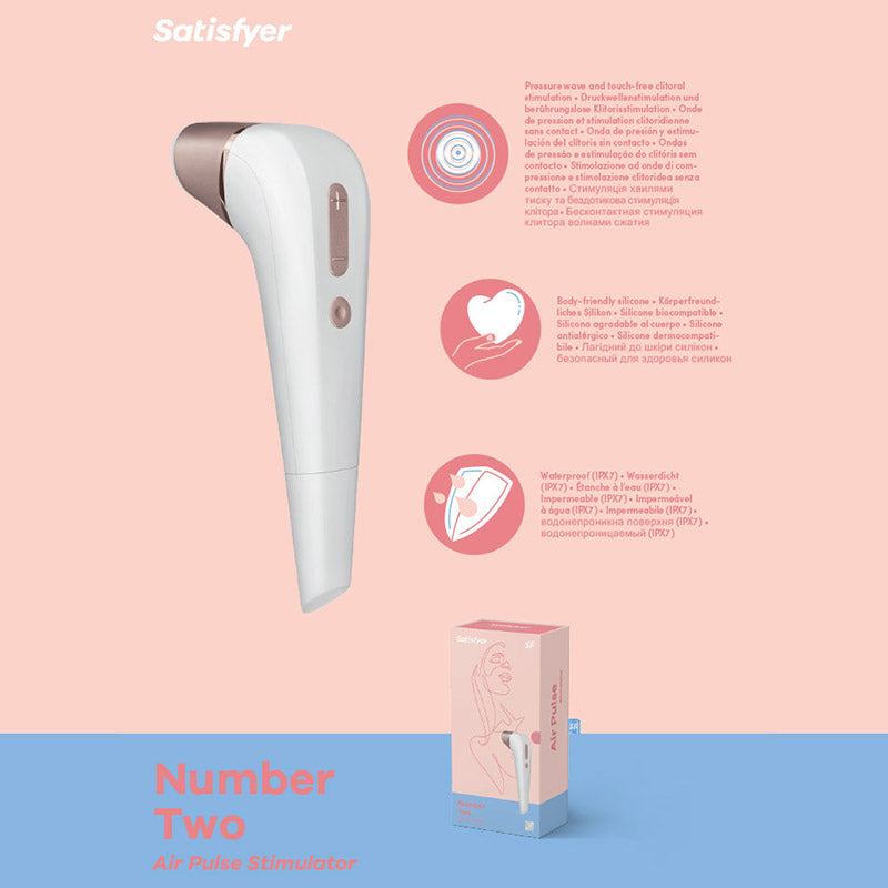 Satisfyer Number 2 - White Touch-Free Clitoral Stimulator - SAT2