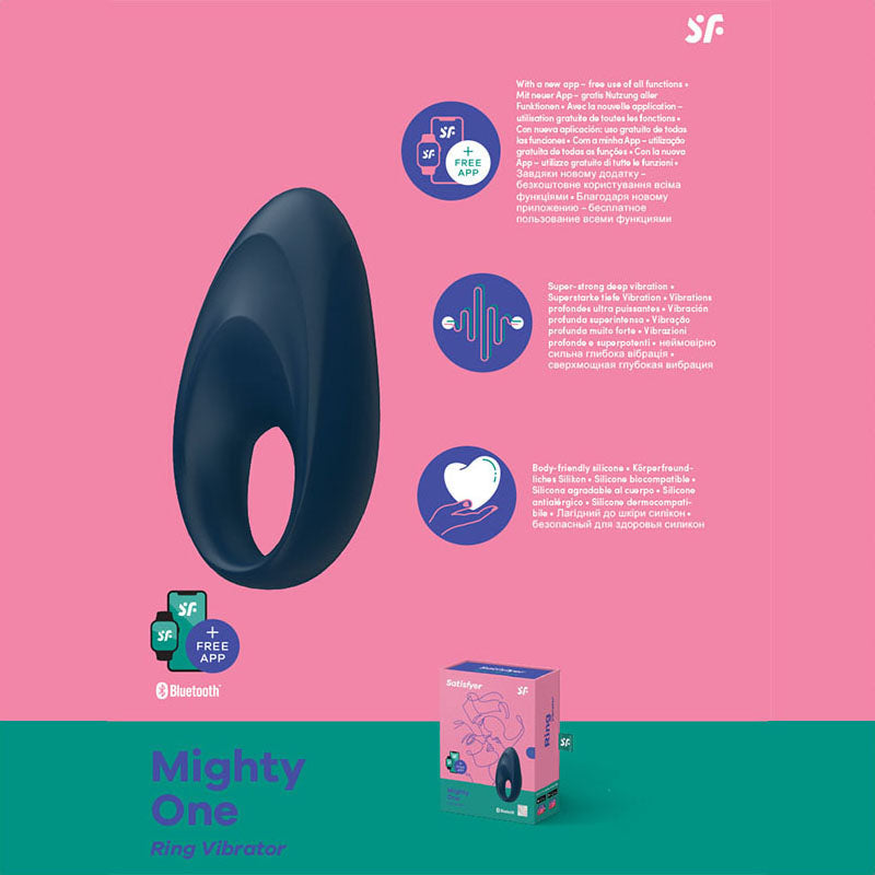 Satisfyer Mighty One - App Controlled Vibrating Cock Ring - SATCR-4