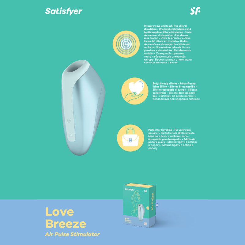Satisfyer Love Breeze - Touch-Free USB-Rechargeable Clitoral Stimulator with Vibration - SATLBR-B