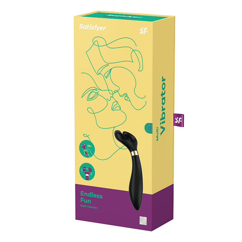 Satisfyer Endless Fun - Black 23.5 cm USB Rechargeable Stimulator - SATPMF3BLK