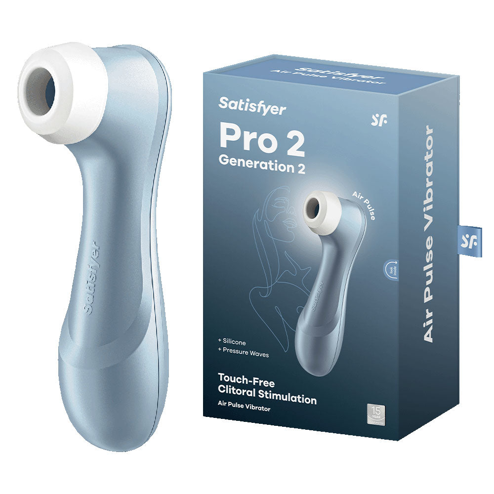 Satisfyer Pro 2 - Blue - Touch-Free USB-Rechargeable Clitoral Stimulator - SATPRO2-BLU
