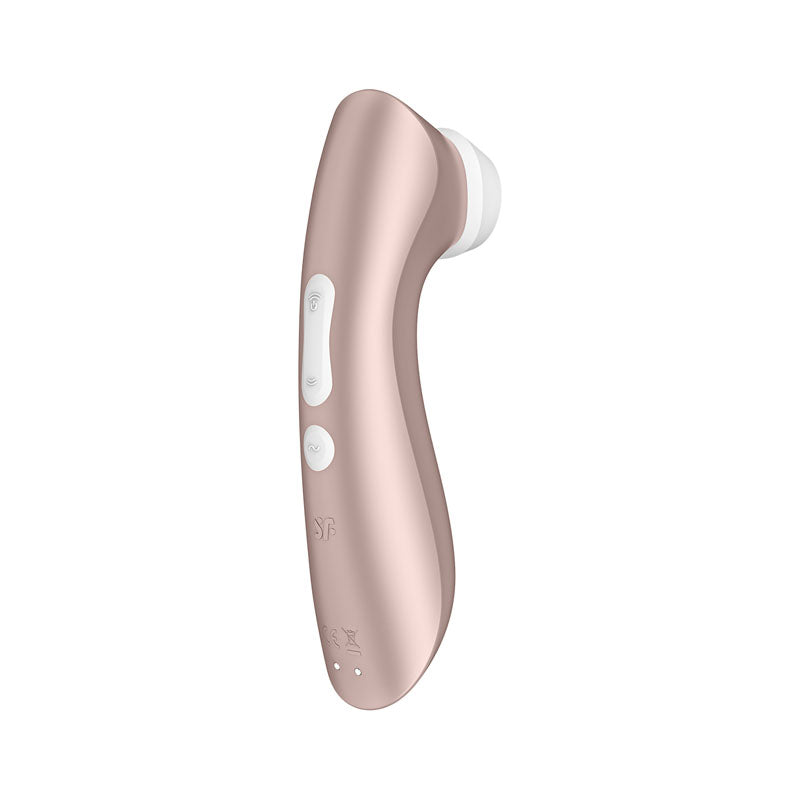 Satisfyer Pro 2+ Rose Gold - Rose Gold Touch-Free USB-Rechargeable Clitoral Stimulator with Vibration - SATPRO2V
